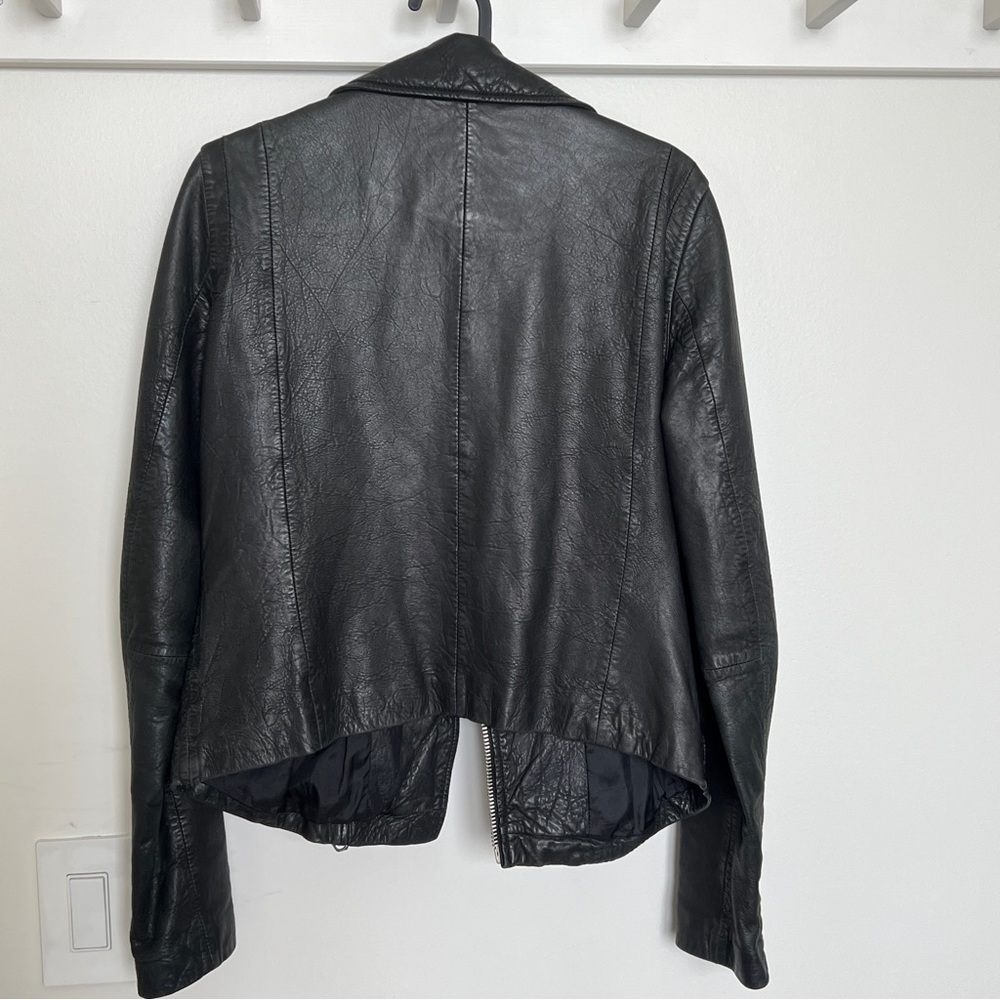 Madewell Black Washed Leather Jacket - Picture 8 of 8